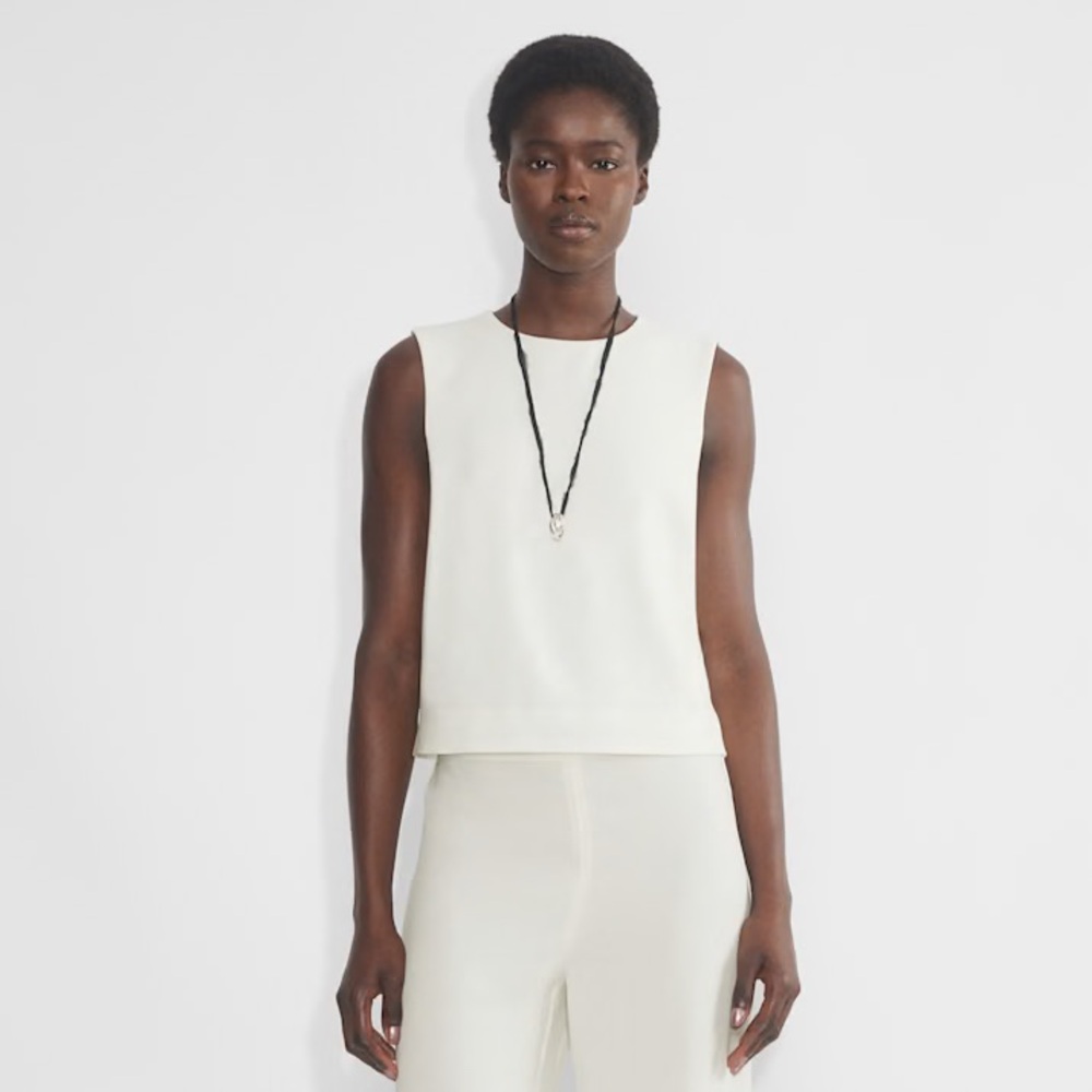 Frank & Oak White Shell Tank Top
